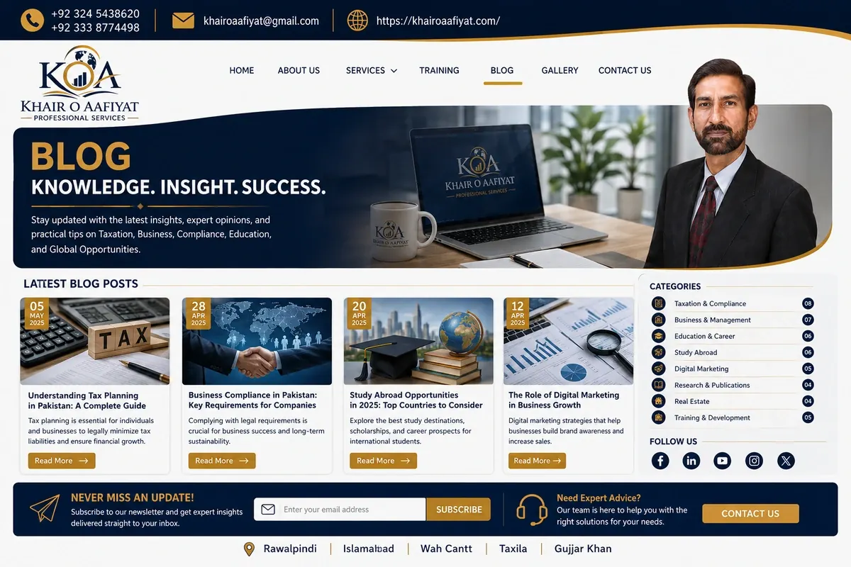 Khair O Aafiyat Blog | Khair O Aafiyat Professional Services