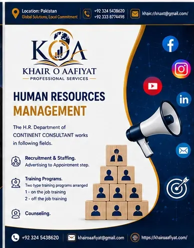 hr management brochure | Khair O Aafiyat Professional Services