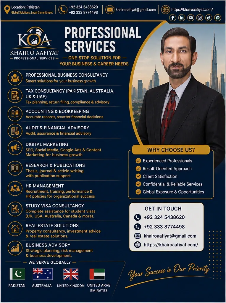 professional serivces brochure | Khair O Aafiyat Professional Services
