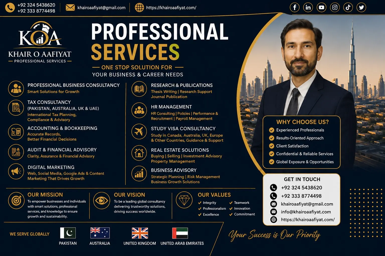 services page | Khair O Aafiyat Professional Services
